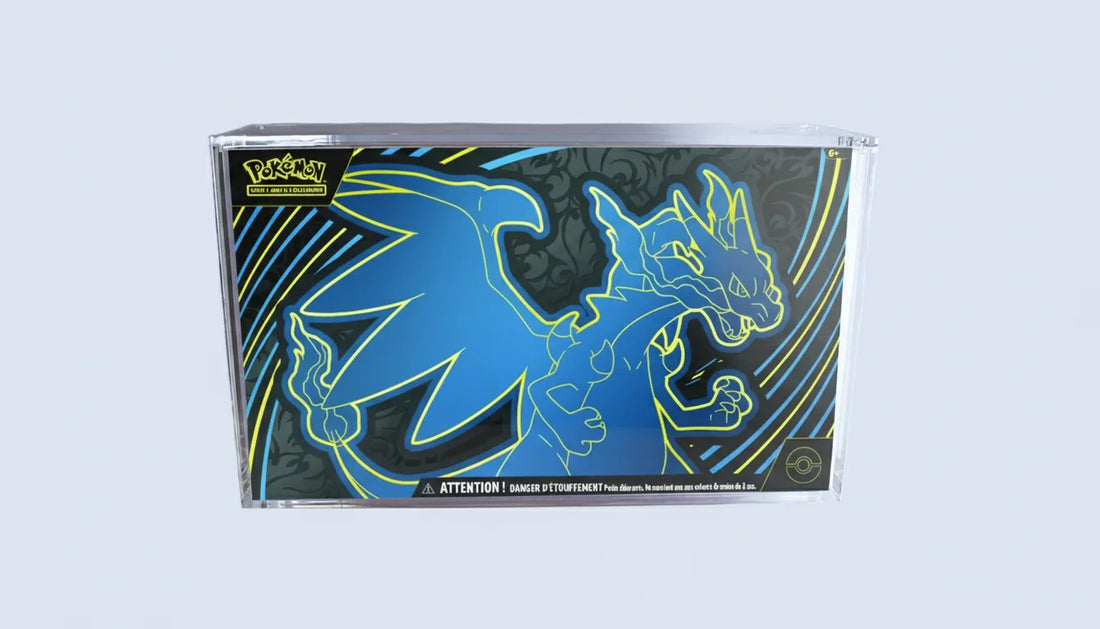 Charizard Ultra Premium Collection ME02 Pokémon - Boîte de collection scellée affichant l'illustration de Dracaufeu