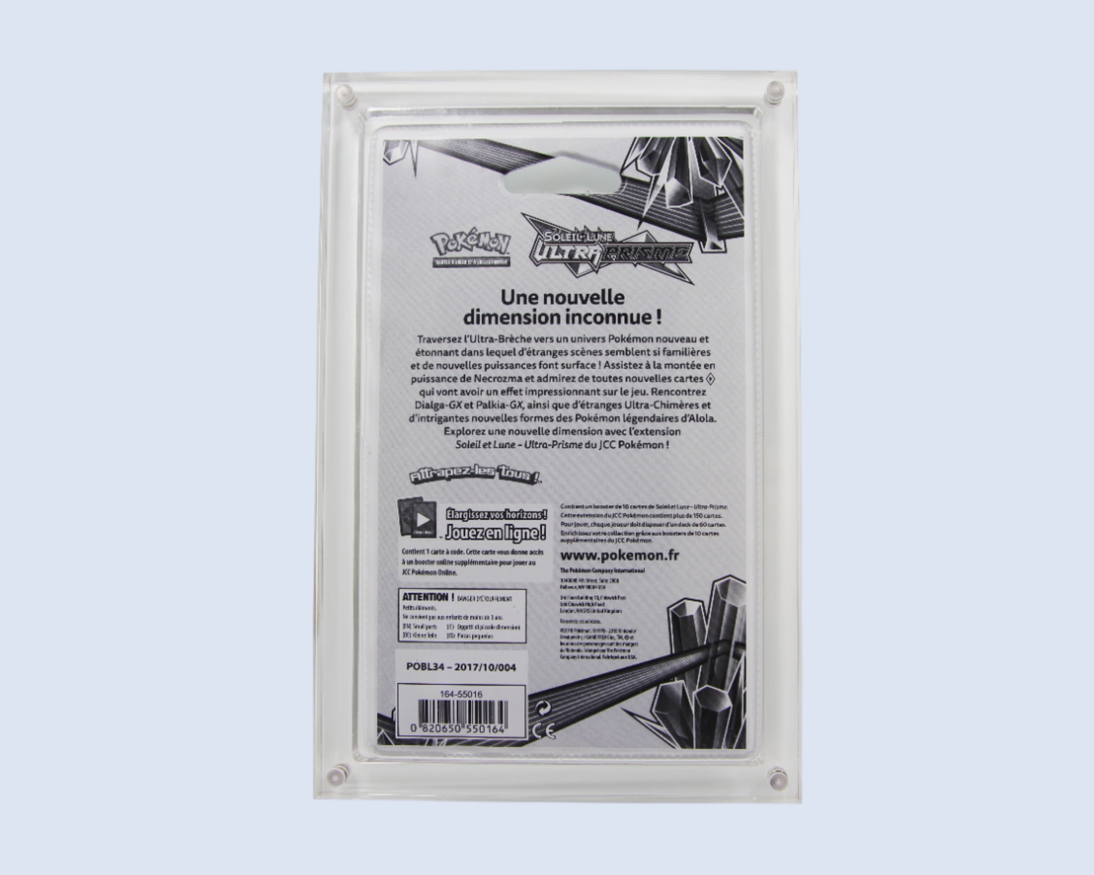 Protection acrylique pour Booster Blister Plastique